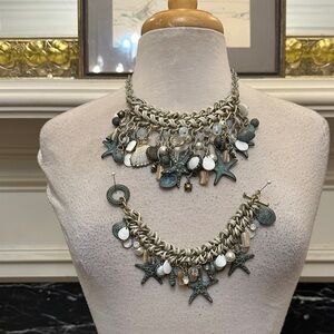 Elegant Starfish Charm Necklace Set